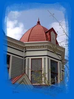 Domed corner of a house